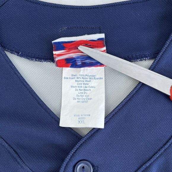 Mens Majestic Cool Base Cleveland Indians Guardians #24 Batting Jersey Sz XXL - Picture 6 of 8